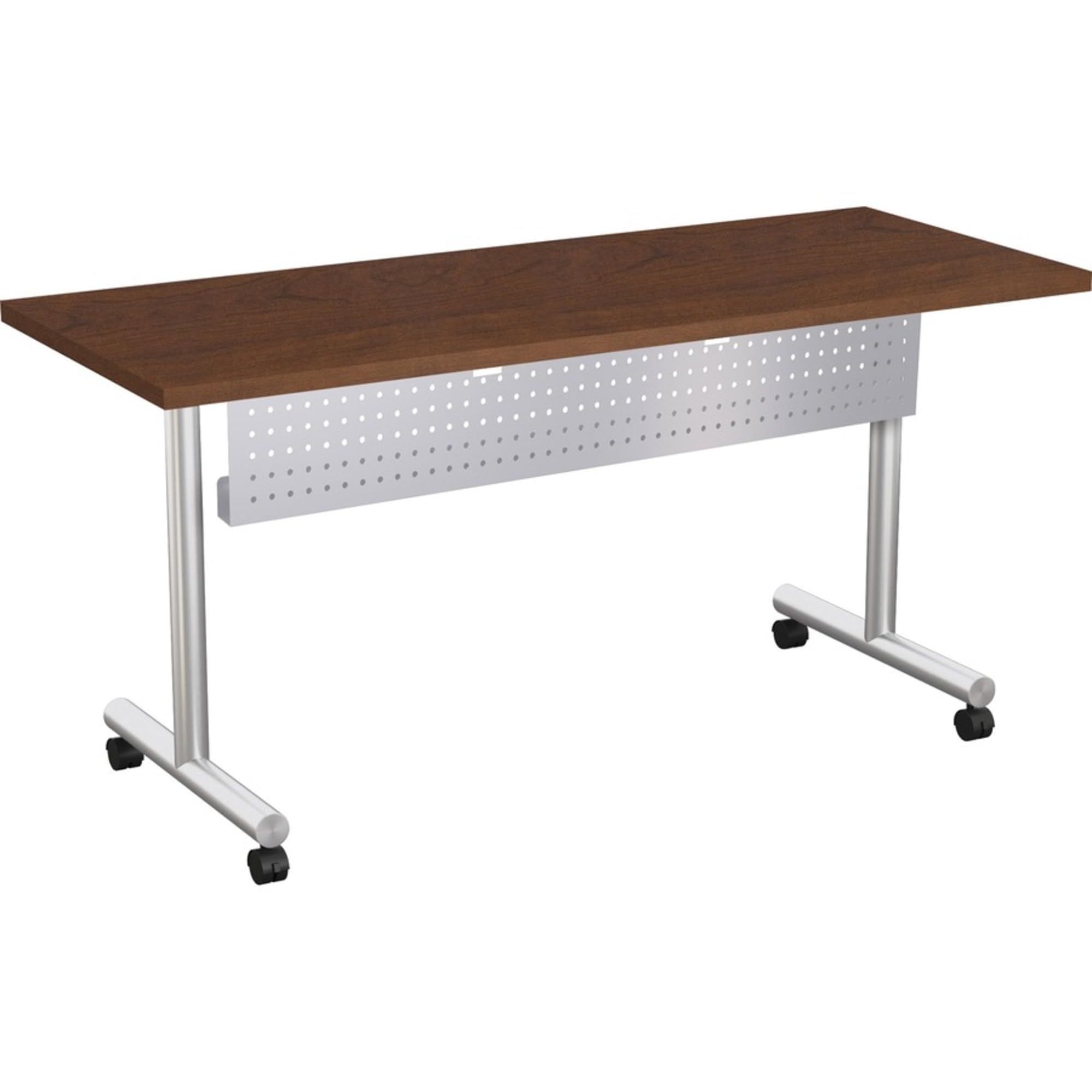 Lorell LLR61633 Training Table Steel Silver Modesty Panel