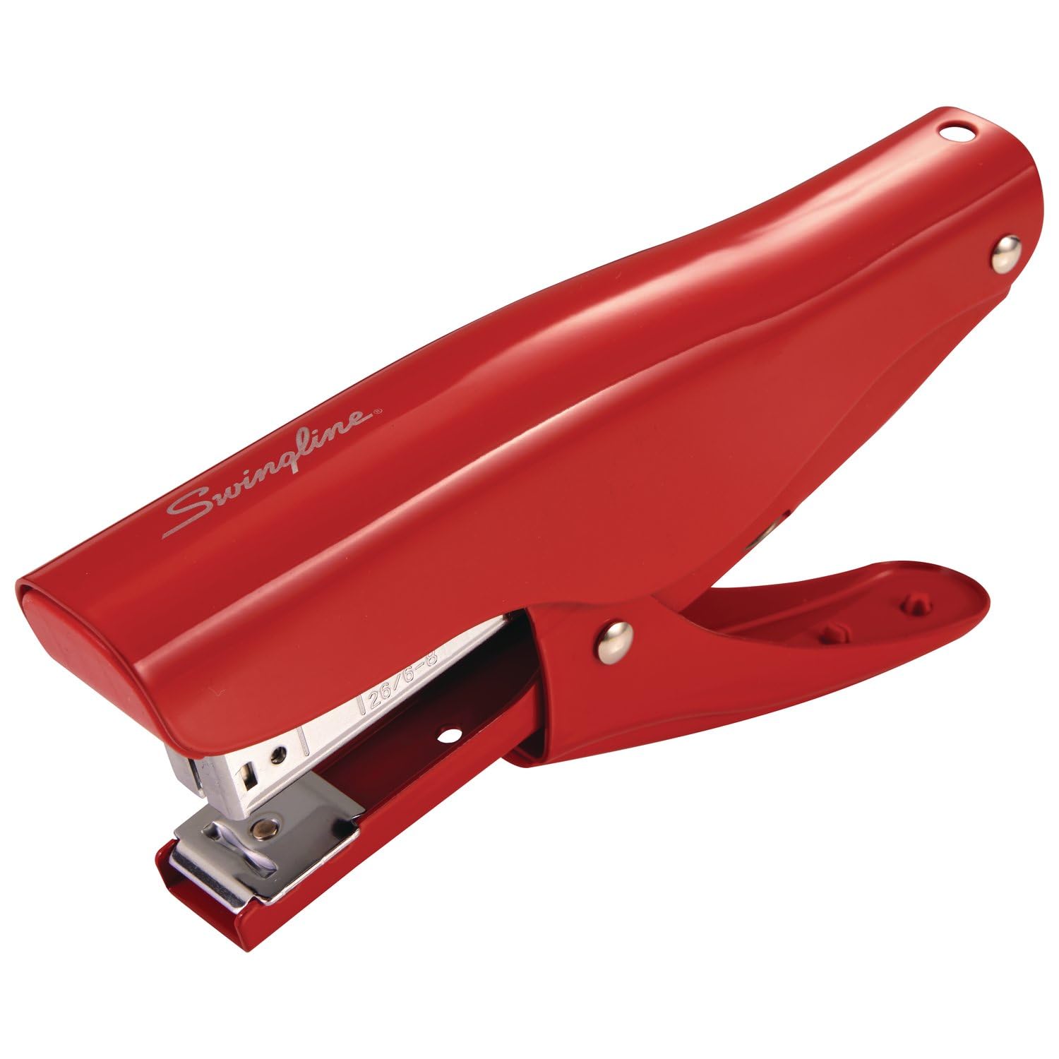 Swingline Plier Stapler, Handheld Heavy Duty All Metal Stapler, 25 Sheet Capacity, Jam Free, Vintage Rio Red (S7010159)