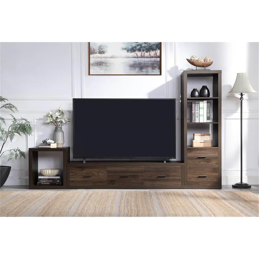 Acme Harel Wooden Rectangular TV Stand - Thumbnail 4