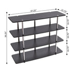 Convenience Concepts Designs2Go XL Highboy 4 Tier TV Stand Home_Furniture_and_Decor, 47.25"L x 15.75"W x 36.25"H, Black