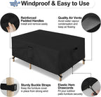 Outdoorlines Outdoor Waterproof Patio Table Furniture Set Covers - Rectangle Couch Sectional Cover Outside Weatherproof Patio Furniture Covering For Deck, Lawn And Backyard 74'L X 74'W X 28'H, Black