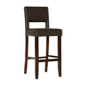 Linon Vega Espresso Brown Barstool, Bar Height