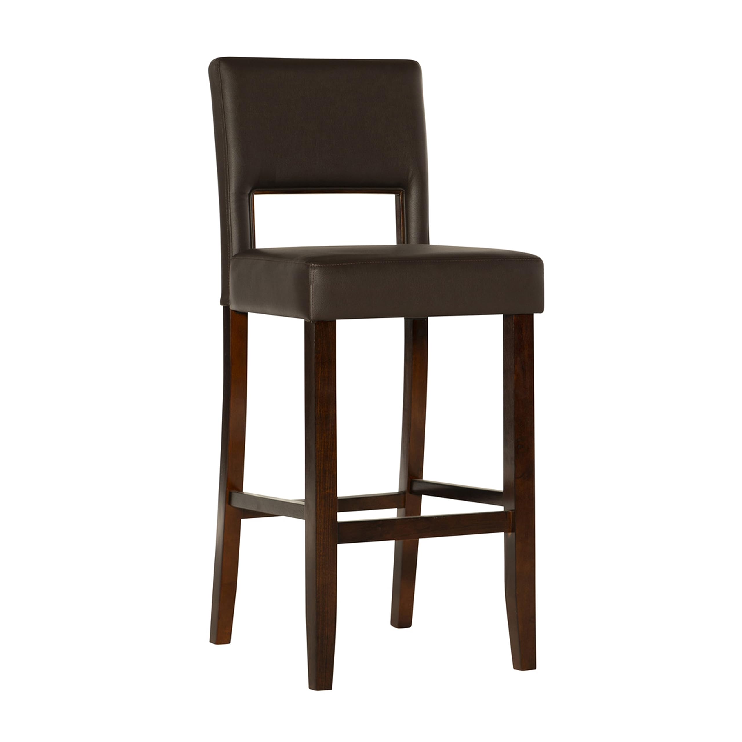 Linon Vega Espresso Brown Barstool, Bar Height