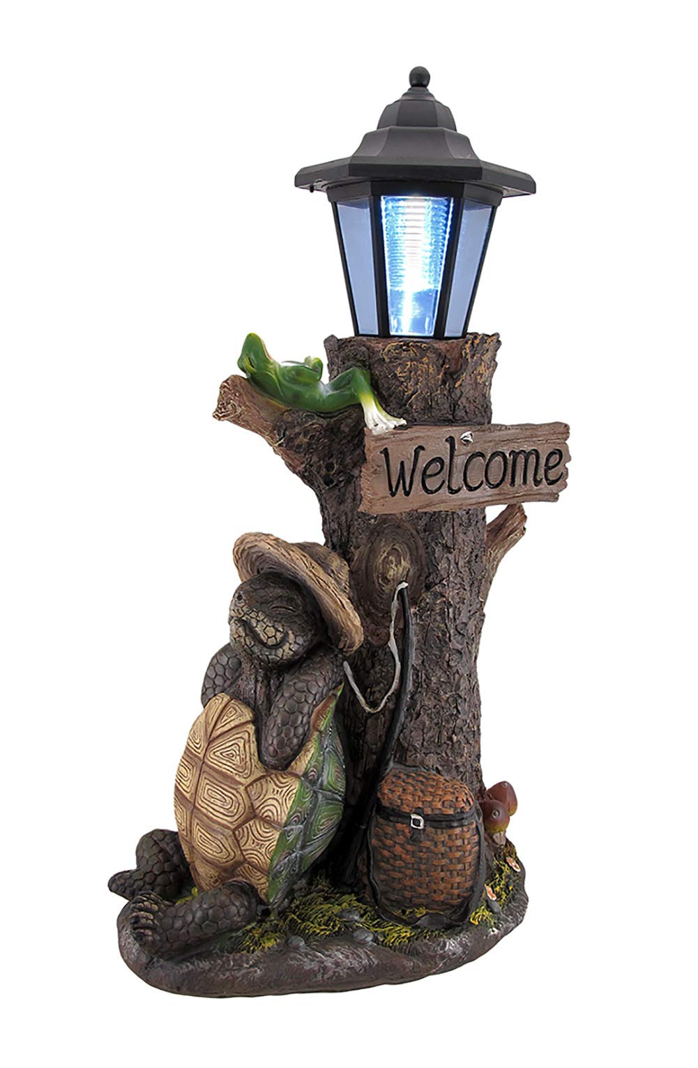 Turtle Won The Race Solar Led Welcome Statue Lantern