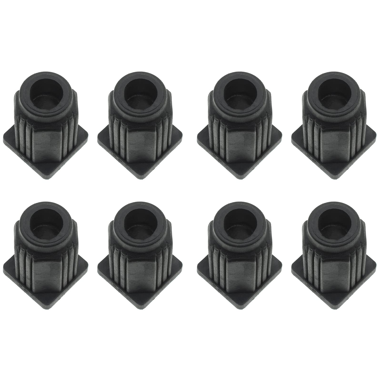 GWYAN 8 Pcs Square Caster Socket Sleeve Plastic Caster Stem Socket Inserts