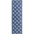 Rizzy Home Alora Decor Holland 2'6" X 10' Geometric Blue/Ivory Hand-Tufted Area Rug