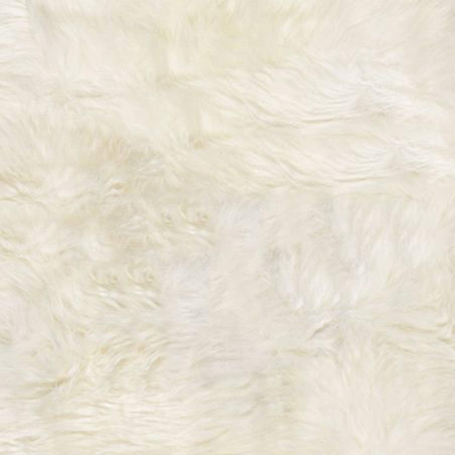 HomeRoots Icelandic Sheepskin, Microsuede, Polyfill 14' x 14' x 11' White Short-Hair Sheepskin - Floor Cushion
