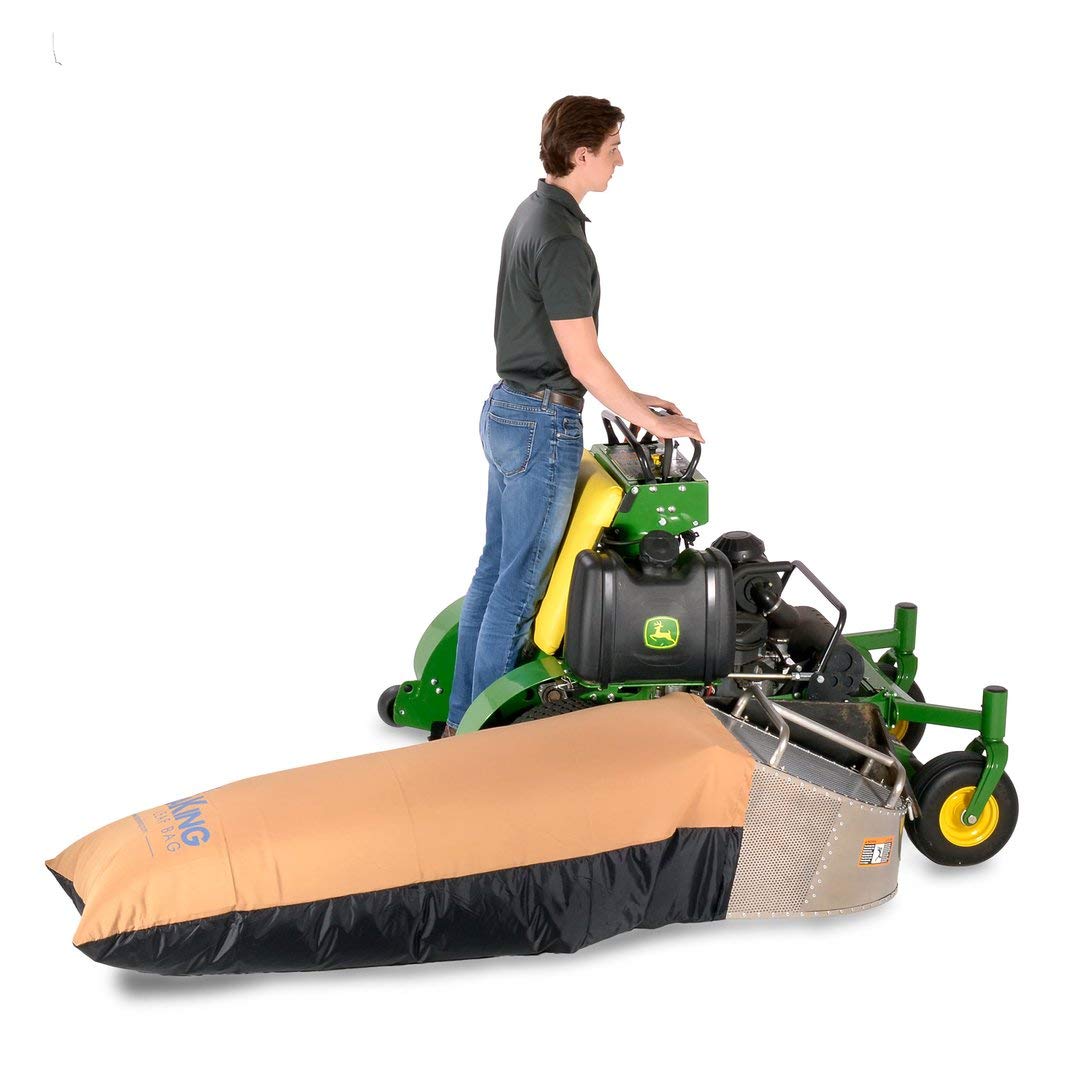 Terraking 12 Cu. Ft. Commercial Leaf Bag - For Grass Catchers - Stand-On Lawnmowers - Heavy Duty Material - Nylon Bottom - Fast