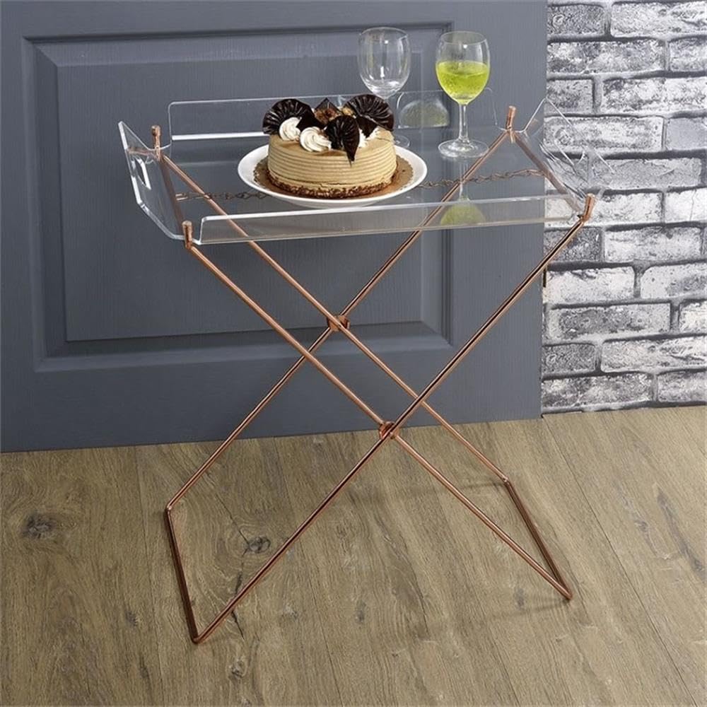 ACME Cercie Tray Table in Clear Acrylic and Copper