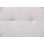 Baxton Studio Theo Mid-Century Modern Greyish Beige Fabric Upholstered Walnut Finished Bench