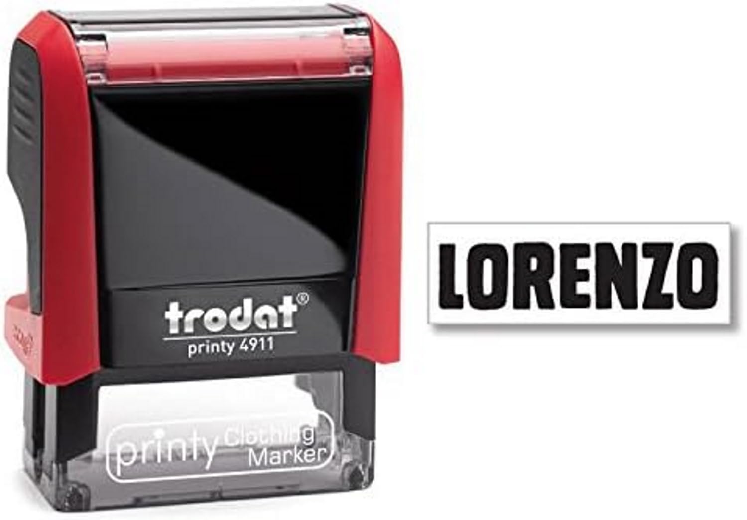 Trodat Custom Made Trodat 4911 Clothing Marker 1 Line Name Self-Inking Stamp - Black Ink