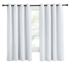 Nicetown Room Darkening Window Curtain Panel, 55X68 Inches, 1 Pack, Cloud Grey Color, Solid Thermal Insulated Blind Privacy Drape For Bedroom