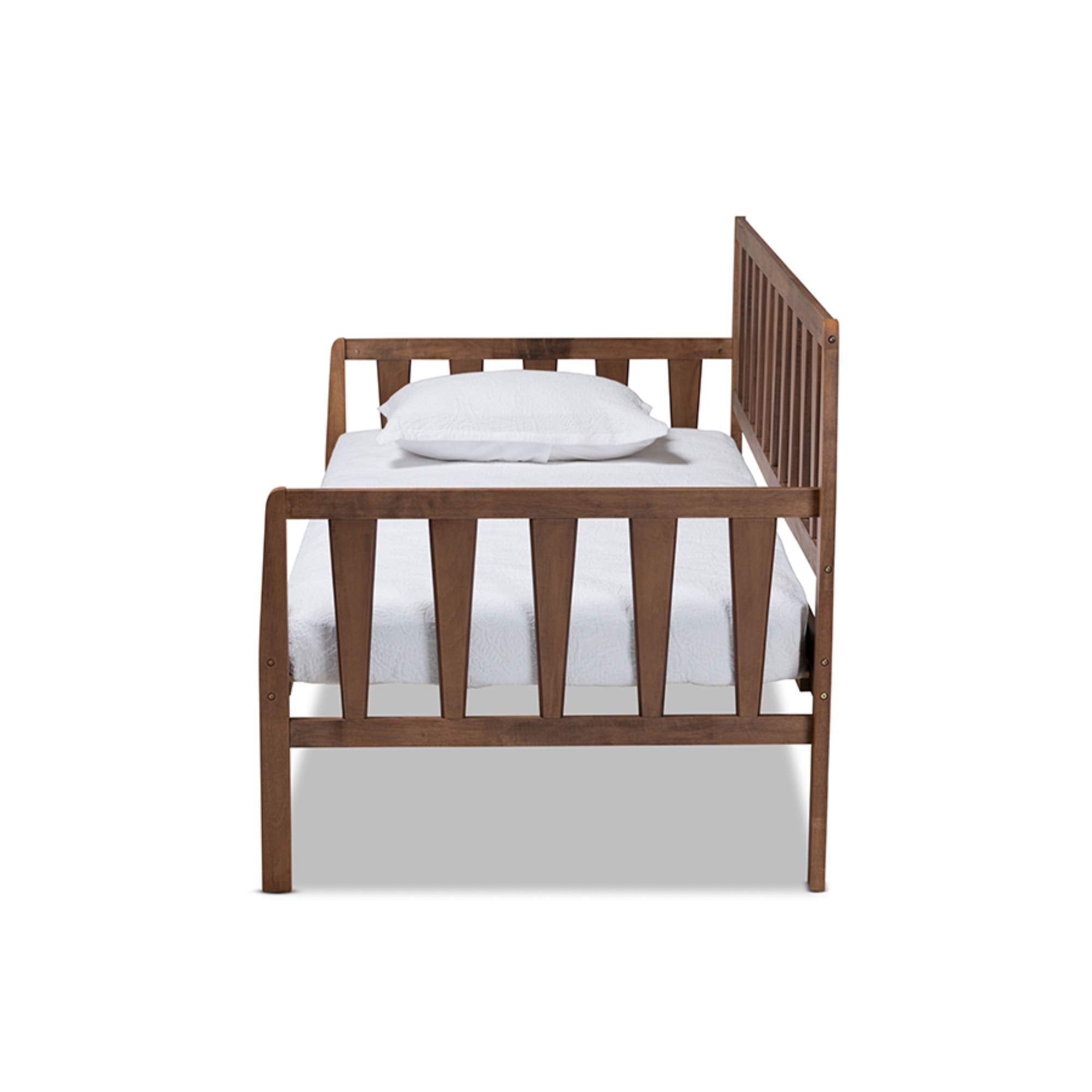 Baxton Studio Midori Modern and Contemporary Transitional Walnut Brown Finished Wood Twin Size Daybed