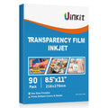 Uinkit Bulk 90 Sheets Printable Transparency Film Acetate Clear Sheets For Crafts 8.5X11 Ohp Overhead Projector Film For Inkjet