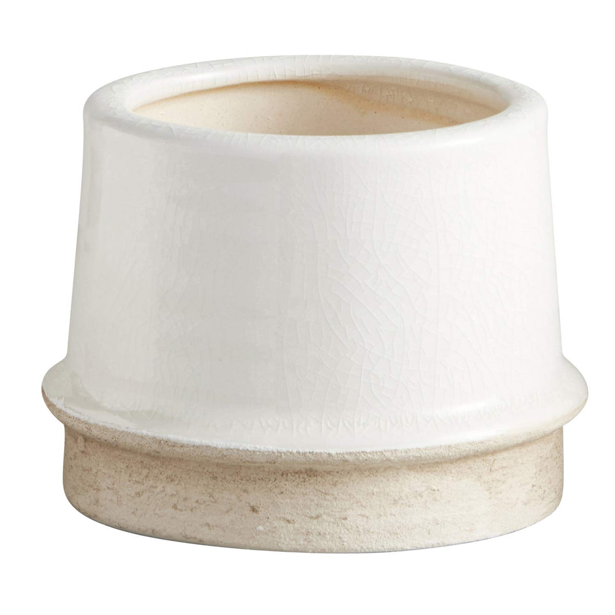 47Th & Main Modern Ceramic Planter Pot, Medium, White