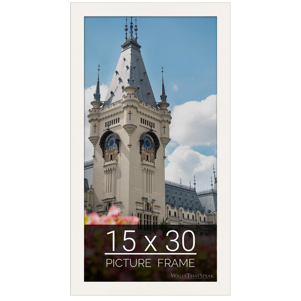 wallsthatspeak 15x30 white Picture Frame for Puzzles Posters Photos or Artwork