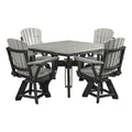 American Furniture Classics Square Set, Dining Height, Light Grey And Black