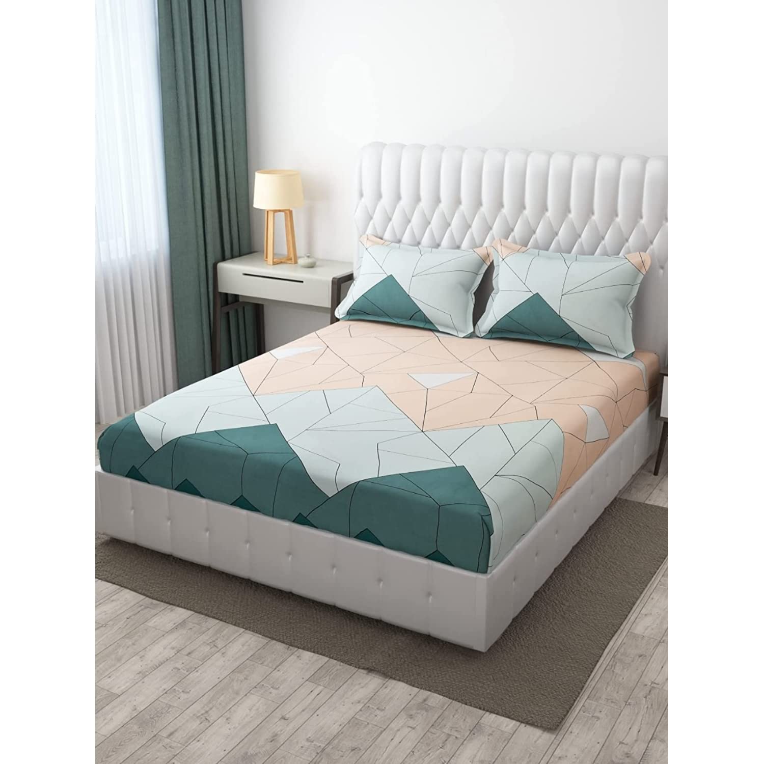 Hrudaya Synchronized Fibre All Season Standard Size Double Bed Reversible Printed Cotton Comforter/ Blanket/ Duvet/ Quilt/ Rajai