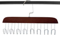 Avmphd Tie Hanger Rack, Belt Hanger For Closet, Bra Storage Organizer For Closet With 8 Hooks, Space Saver Hanger, Steel Wooden 