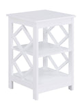 Convenience Concepts Diamond End Table, White