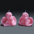Nuanchu 2 Pieces Eclectic Decor Angel Decor for Home Angel Candle Soy Scented Candle Wax Vegan Candle White Angel Candle Girly H