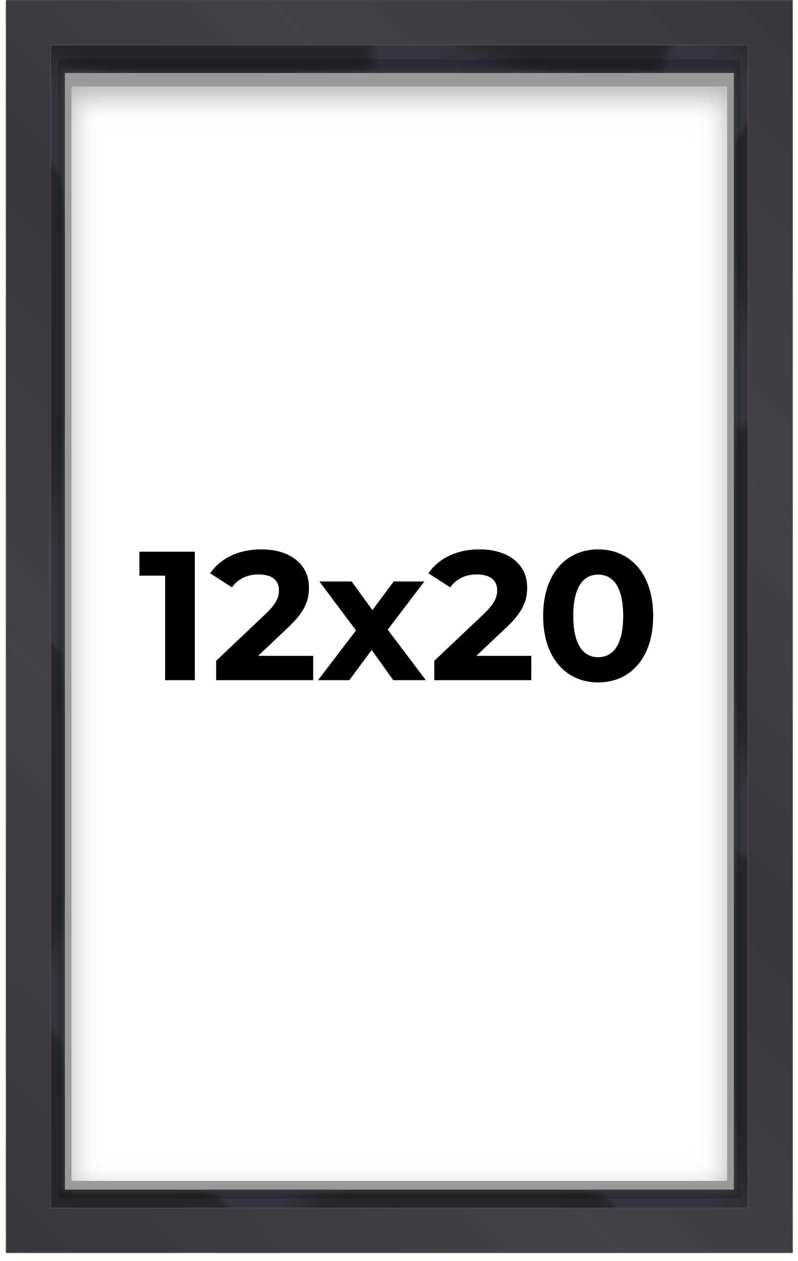 12x20 Shadow Box Frame Contemporary Black | 1'' Depth of Usable Space| Interior Size 12x20 or 20x12 Inches| UV Resistant Acrylic