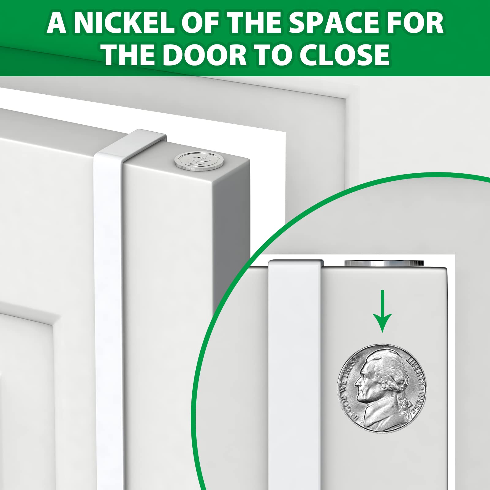 Booda Brand 14 Inches Over The Door Hooks, 4 Pack Widen Wreath Hangers Fit The 1-3/4'' & 1-3/8'' Door Widths, Z-Shaped Sturdy Do