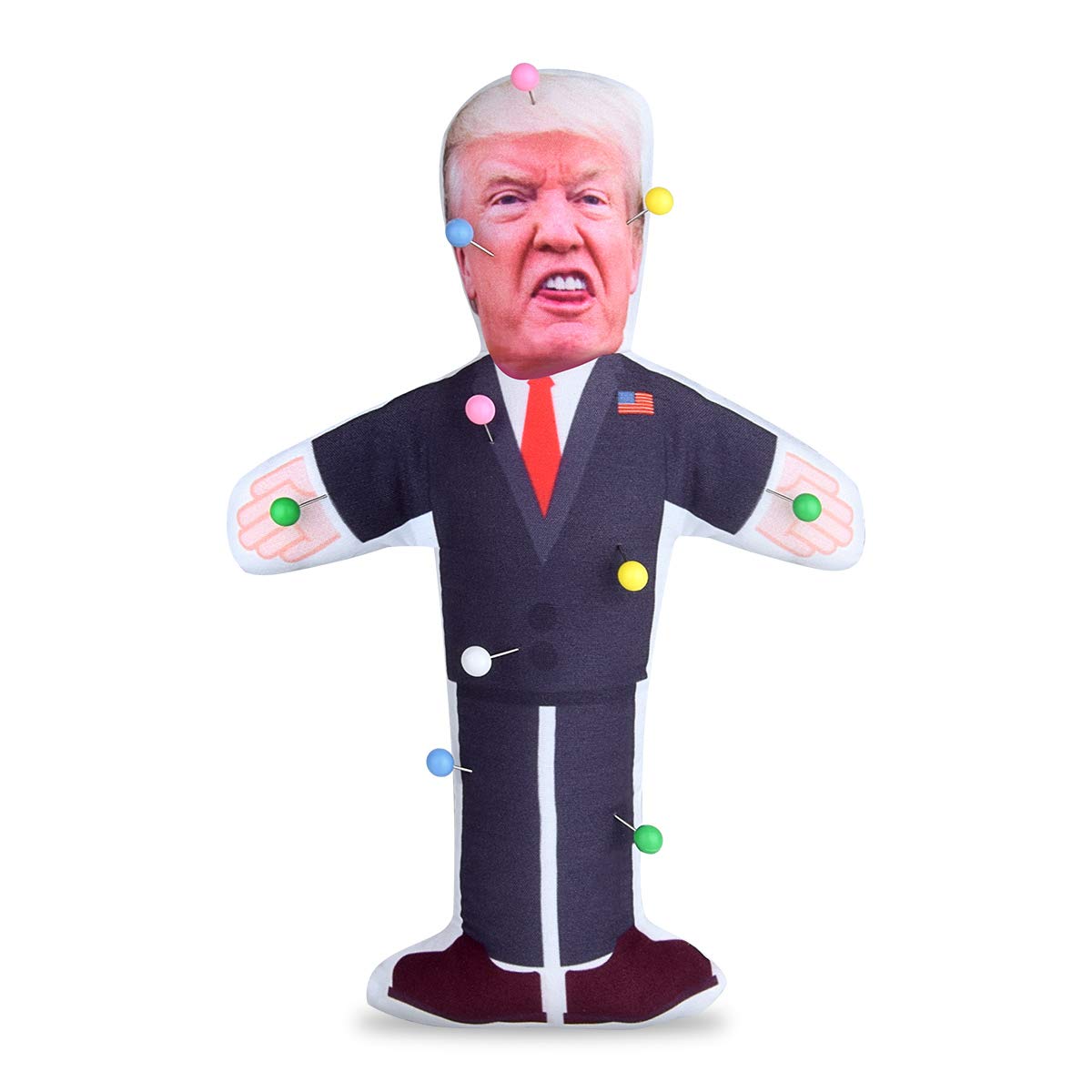 7.9 Inch Donald Trump Voodoo Doll Pin Holder -0.24 Inch Round Head With Stainless Point, Box Of 180, Assorted Colors