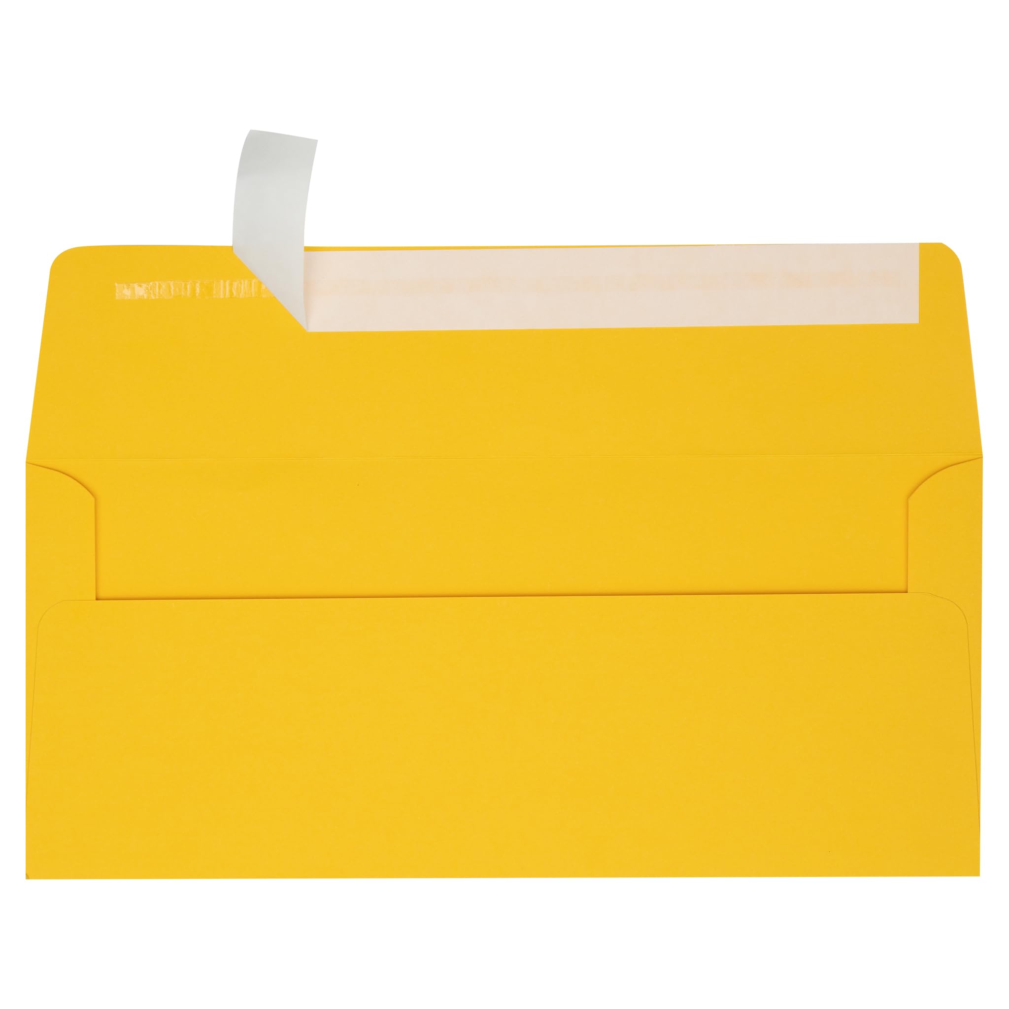 Luxpaper #10 Business Envelopes | Peel & Press | 4 1/8' X 9 1/2' | Sunflower Yellow | 80Lb. Text | 50 Qty