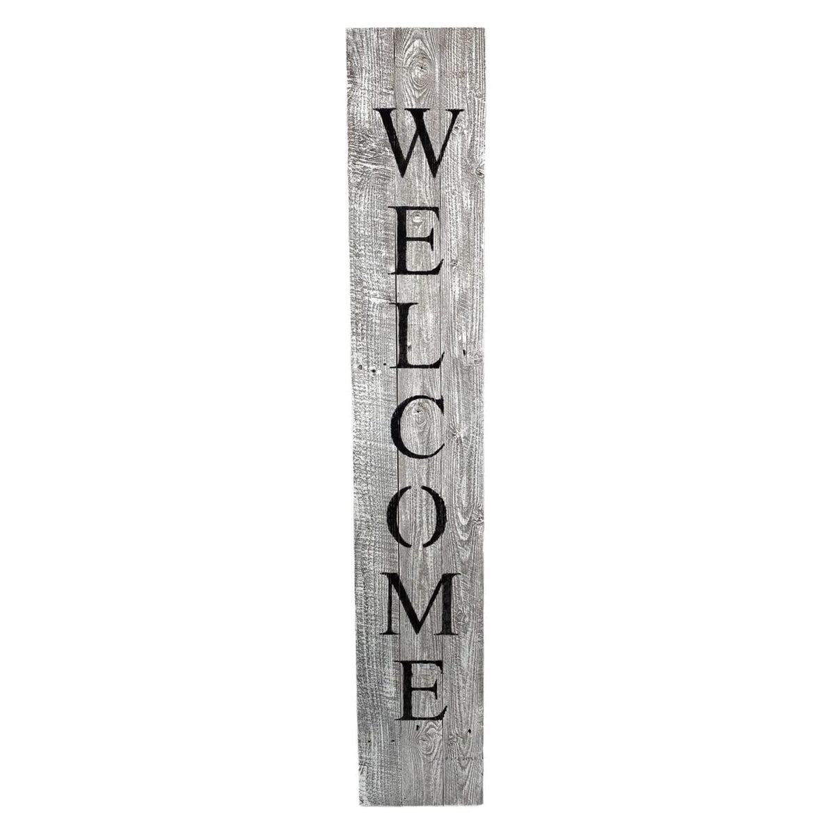 HomeRoots Rustic White Wash Front Porch Welcome Sign