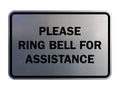 Signs Bylita Classic Framed Please Ring Bell For Assistance Wall Or Door Sign - Durable Material | Powerful Foam Tape (Brushed S