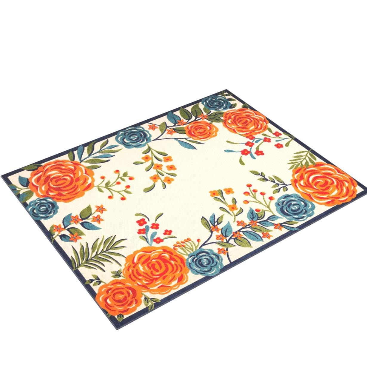 Nourison Aloha Indoor-Outdoor Modern Multicolor 3'6' X 5'6' Area Rug, Easy Cleaning, Non Shedding, Bed Room, Living Room, Dining Room, Kitchen (4X6)