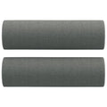 vidaXL Dark Gray Fabric Throw Pillows - 2 pcs Cylindrical Bolster Cushions for Comfort, Versatility, and Style