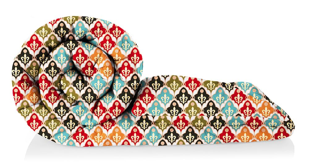 Bsb Home Jaipuri Print Summer/All Season Printed Reversible Double Bed Glace Cotton Microfiber Comforter Blanket | Quilt |Ac Doh