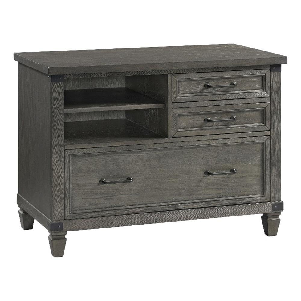 Intercon Foundry Home Office 42" Wide Lateral File Cabinet, Brushed Pewter