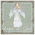 Simply Said, INC Perfect Pallet Petites Celebration of Life Sign - Hope In God Angel - 8 x 8 inch Wood Sign - Made in USA - PET2