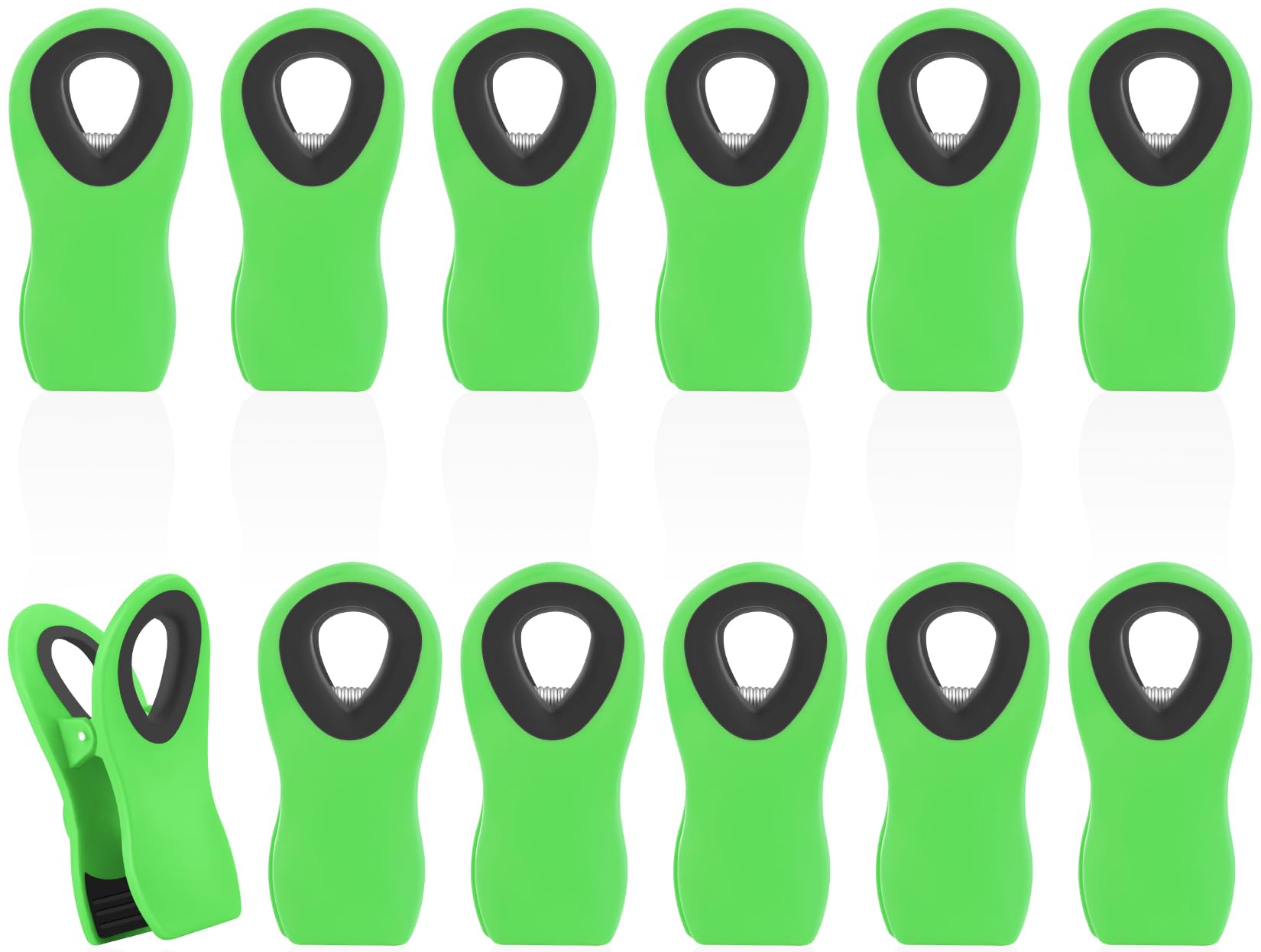 Vndueey 12 Pack Magnetic Chip Clips For Food Storage, Bag Clips Food Clips For Chips And Food Bags Snack Bags, Refrigerator Clip