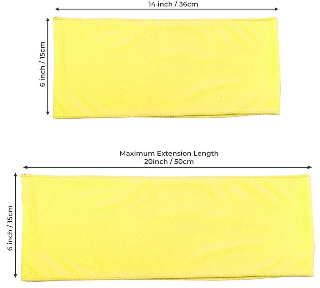 Mds Pack Of 50 Spandex Chair Sashes Bow Sash Elastic Chair Bands Ties Without Buckle For Wedding And Events Decoration Spandex Slider Sashes Bow - Yellow