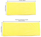Mds Pack Of 50 Spandex Chair Sashes Bow Sash Elastic Chair Bands Ties Without Buckle For Wedding And Events Decoration Spandex Slider Sashes Bow - Yellow