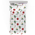 Franco Peanuts Charlie Brown & Snoopy Holiday & Christmas Bedding Super Soft 100% Cotton Flannel Sheet Set, Twin, (Officially Li
