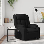 vidaXL Black Faux Leather Massage Recliner Chair - Manual Recline, Vibration Massage, Comfort Padding for Living Room/Lounge
