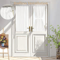 Vatge Pure White Patio Door Curtain Panel - French Door Curtain/Drape/Drapery For Side Door Window, 1 Panel, W25 X L40, Pure Whi