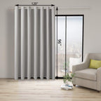 Bonzer Room Divider Curtain Total Privacy Wall Extra Wide Grommet Room Darkening Curtains For Patio Sliding Glass Door, 96L X 12