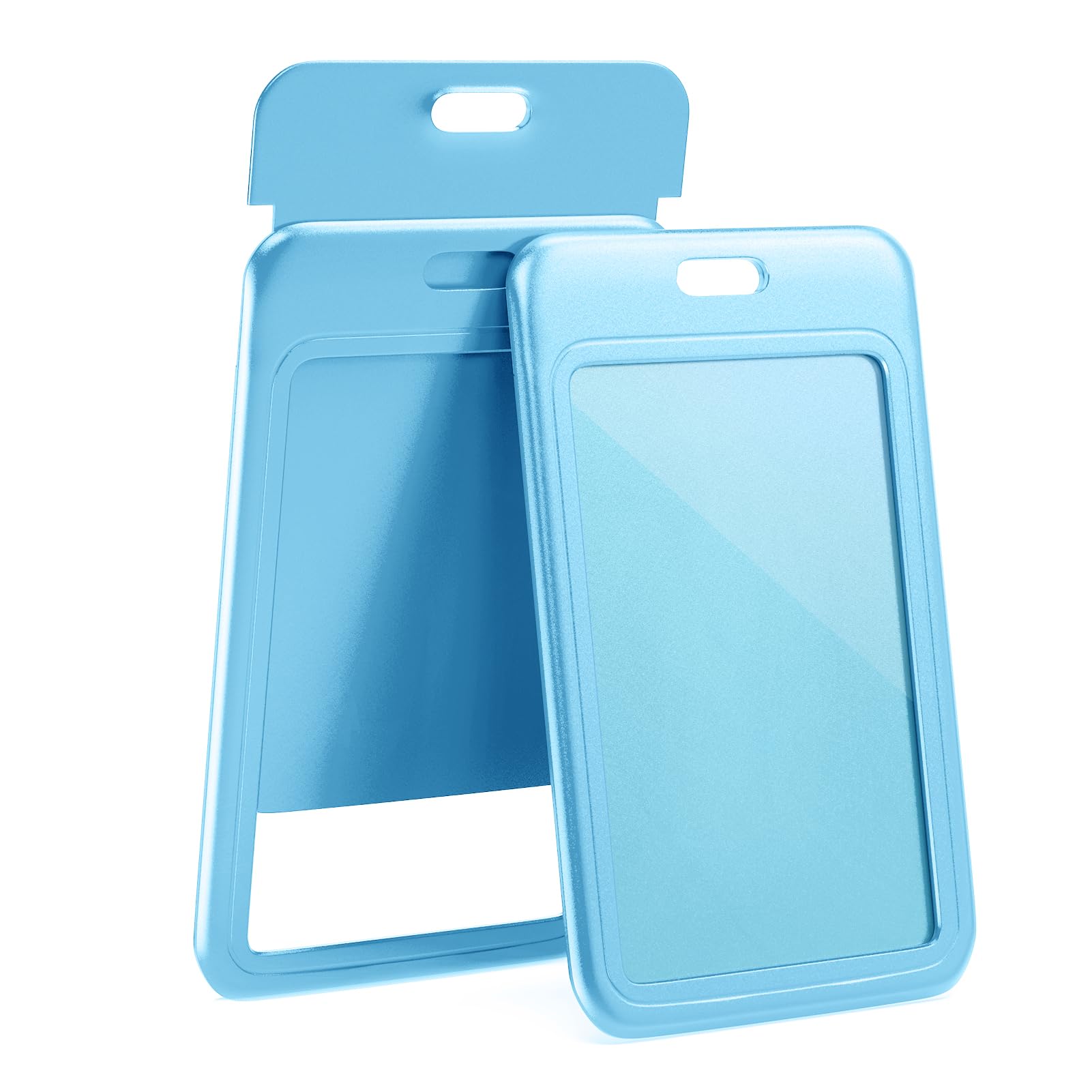 Jineasy Id Sliding Id Badge Holder Hard Vertical Plastic Badge Protector Id Case For Office,School,Id Credit Cards,Proximity Key