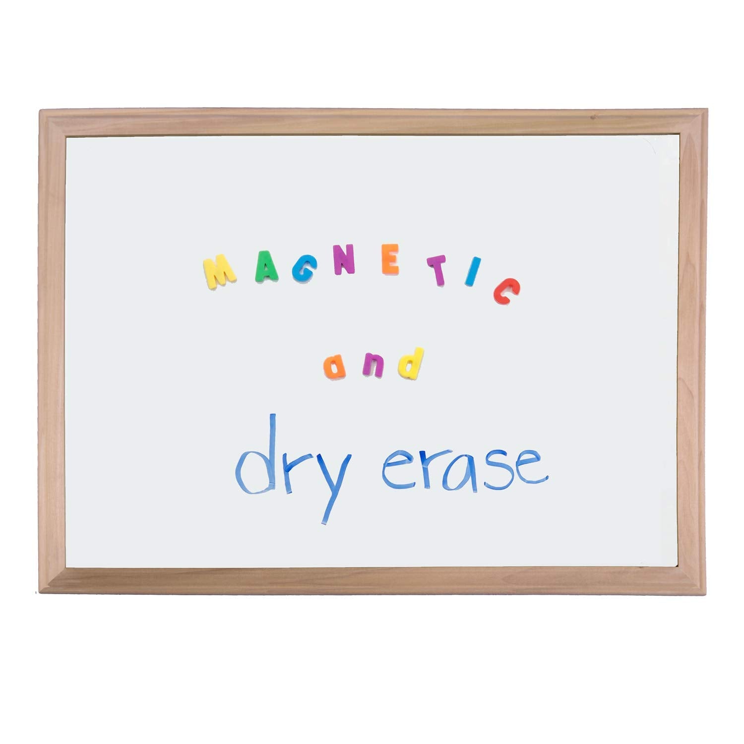 Framed Magnetic Dry Erase Board, 24' X 36', Wood Framed,White