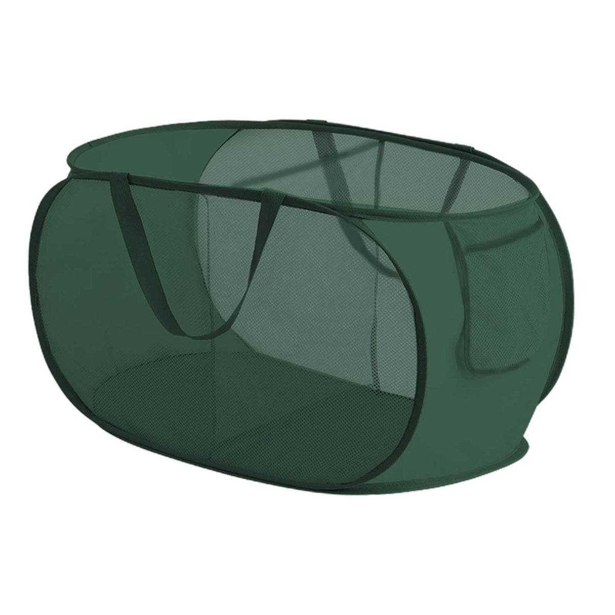 ZOOMELLA Foldable Laundry Basket Mesh Dirty Clothes Hamper for Dorm Bedroom Underwear 2 Grids Green|Hampers|Home & Garden