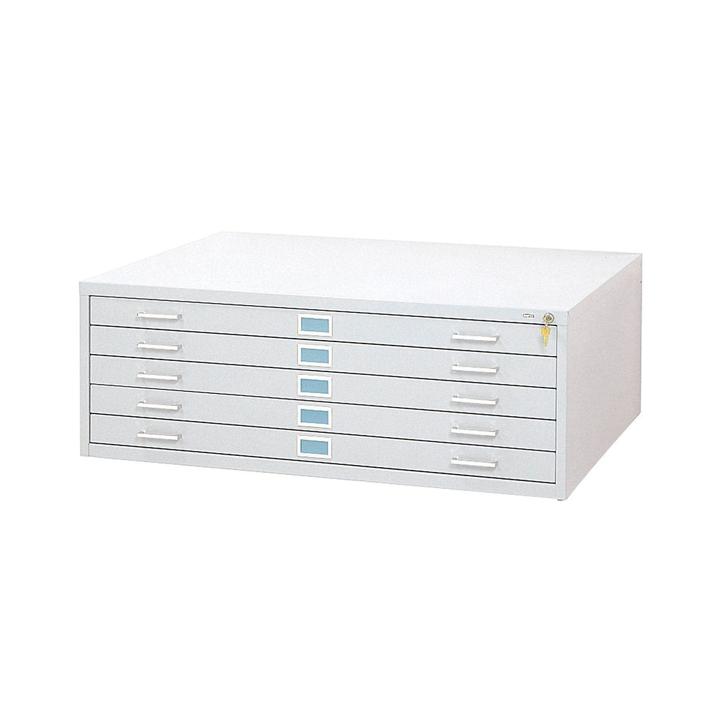 Safco Products Flat File for 42" W x 30" D Documents, 5-Drawer (Additional Options Sold Separately), White