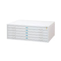 Safco Products Flat File for 42" W x 30" D Documents, 5-Drawer (Additional Options Sold Separately), White
