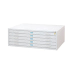Safco Products Flat File for 42" W x 30" D Documents, 5-Drawer (Additional Options Sold Separately), White