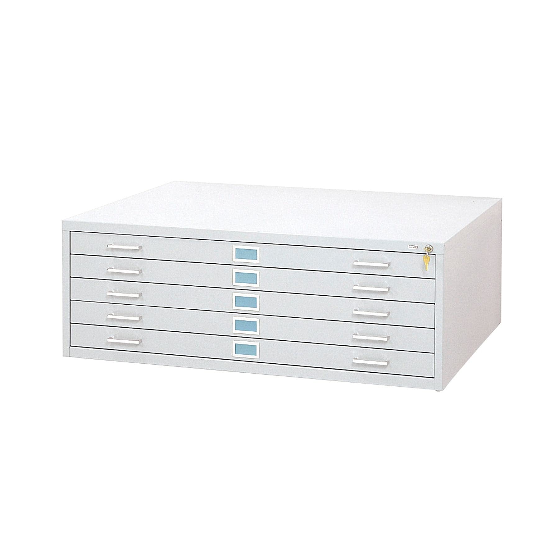 Safco Products Flat File for 42" W x 30" D Documents, 5-Drawer (Additional Options Sold Separately), White